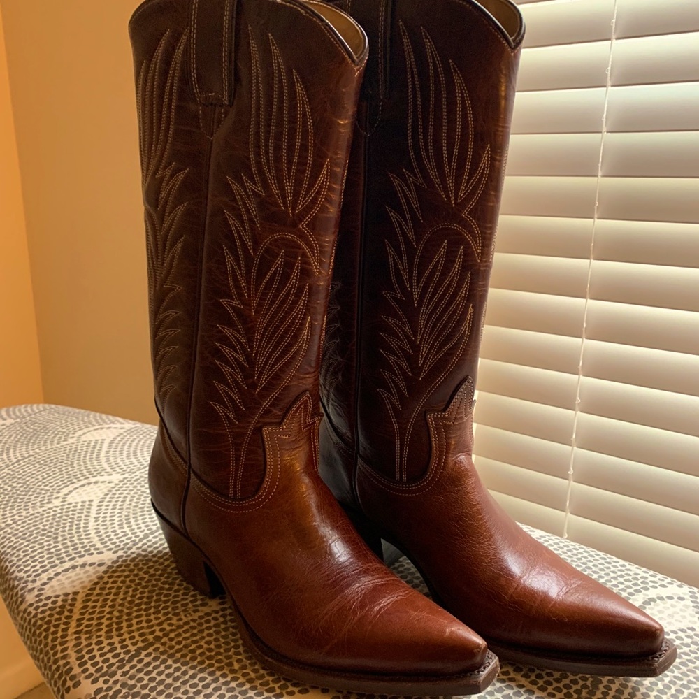 Steve Madden All Leather Cowboy Boots—$30 OBO